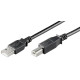 MicroConnect USB2.0 A-B 1.8m M-M, Black (USBAB2B)