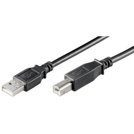 MicroConnect USB2.0 A-B 1.8m M-M, Black (USBAB2B)