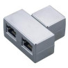 MicroConnect Y-ADAPTER RJ45-2xRJ45 F/F 8P (MPK402-METALLIZED)