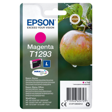  Epson Cartouche d'encre Magenta C13T12934012 T1293 ~470 Pages 7ml