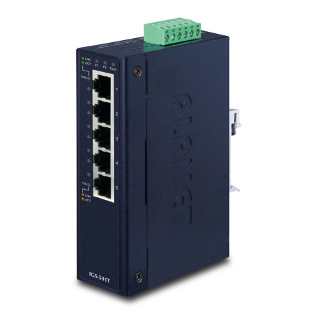 Planet IP30 Slim type 5-P Industrial (IGS-501T)