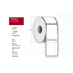 Capture Label 106 x 250mm, Core 40mm, 