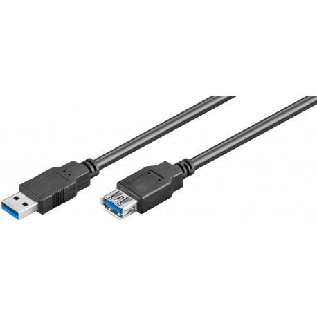 MicroConnect USB3.0 A-A 1m M-F, Black (USB3.0AAF1B)