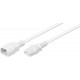 MicroConnect Power Cord C13 - C14 1m White (PE040610W)