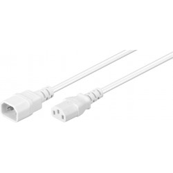 MicroConnect Power Cord C13 - C14 1m White (PE040610W)