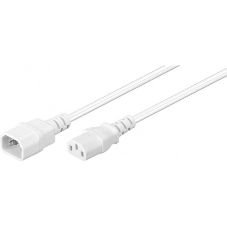 MicroConnect Power Cord C13 - C14 1m White (PE040610W)