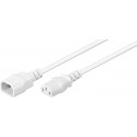 MicroConnect Power Cord C13 - C14 1m White (PE040610W)