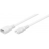 MicroConnect Power Cord C13 - C14 1m White (PE040610W)