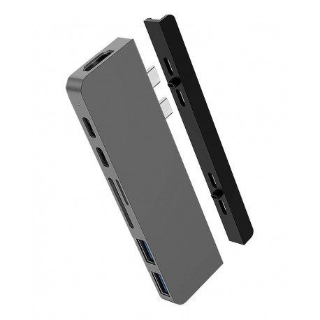 Hyper DUO 7-in-2 MacBook Pro Hub (HD28C-GRY)