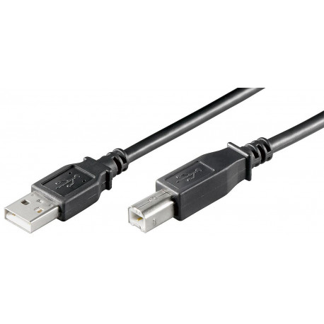 MicroConnect USB2.0 A-B 0,3M, M-M BLACK (USBAB03B)