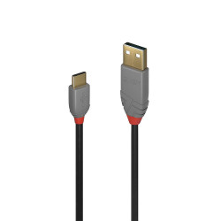 Lindy 0.5m USB 2.0 Type A to C Cable, Anthra Line (36885)