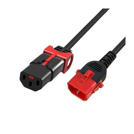 MicroConnect Powercord C13 IEC Lock+ - C14 
