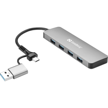 Sandberg USB-C/A to 4xUSB 3.0 Hub (136-63)