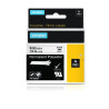  DYMO Ruban Noir sur blanc 1805442 Bande Polyester, Rhino, IND, 6mm x 5,5m, noir sur blanc