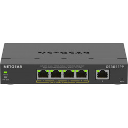 Netgear 5PT GE Plus Switch W/HI-PWR POE+ (GS305EPP-100PES)