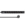 Lanview 19'' rack mount power strip, (LVR-2MSCH-LIC-SCH8)