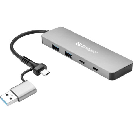 Sandberg USB-C/A to 2xUSB-A+2xUSB-C Hub (136-64)