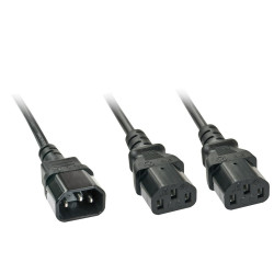 Lindy 2M C14 To 2X C13 Y Extension Cable (30039)