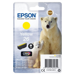  Epson Cartouche d'encre Jaune C13T26144012 26 ~300 Pages 4,5ml Standard