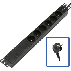 Lanview POWER STRIP 19 - 6 WAYS - 1U 