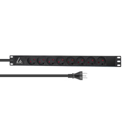 Lanview 19'' rack mount power strip, (LVR-2MDK-LIC-DK8)