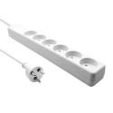 MicroConnect Danish EDB Power Strip 6-way 