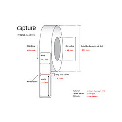 Capture Label 102 x 210, Core 76, (CA-LB3038)