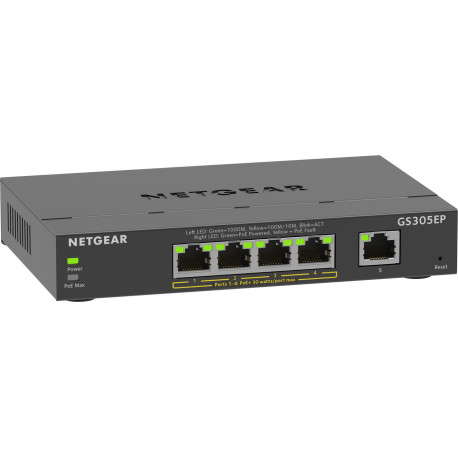 Netgear 5PT GE Plus Switch W/POE+ 