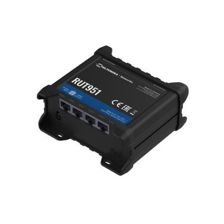 Teltonika RUT951 WiFi/4G Industrial Ethernet Cellular Router with EU PSU