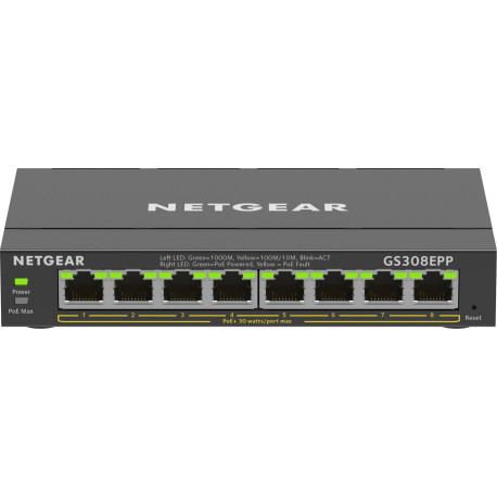 Netgear 8PT GE Plus Switch W/HI-PWR 