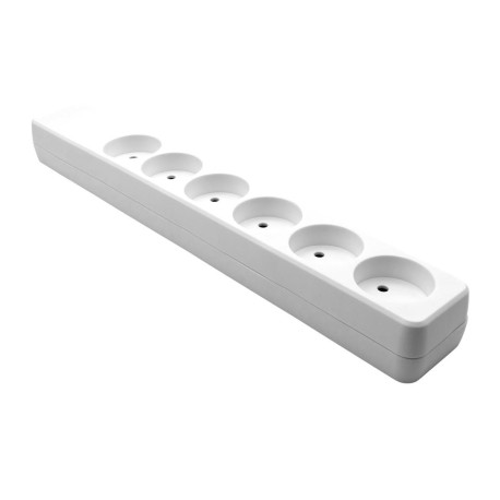 MicroConnect Danish Power Strip 6-way White 