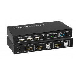 MicroConnect HDMI & USB KVM Switch 2 ports (MC-HDMI-USBKVM)