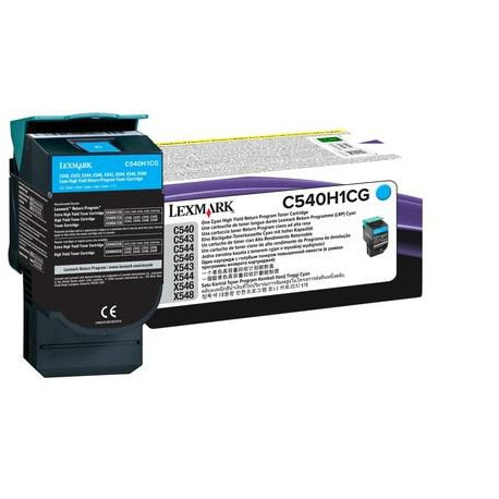 LEXMARK C540 C543 C544 X543 X544 TONER CARTRIDGE CYAN HIGH (C540H1CG)