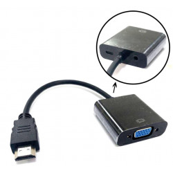 MicroConnect Adapter HDMI - VGA M/F, Black (HDMVGA2B)