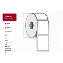 Capture 57mm x 32mm White Removable 