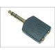 MicroConnect Adapter 6.3mm - 2X3.5mm M-F (AUDANS)