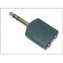 MicroConnect Adapter 6.3mm - 2X3.5mm M-F (AUDANS)