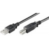 MicroConnect USB2.0 A-B M-M 0,1m BLACK (USBAB01B)