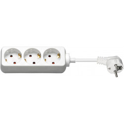 MicroConnect 3-way Schuko Socket 1.8M White (GRU003W)