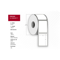 Capture Label 57 x 32mm, Core 76mm, 