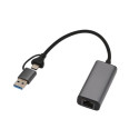 MicroConnect USB-C / A to RJ45 network Gigabit Adapter (MC-USBACNET1G)