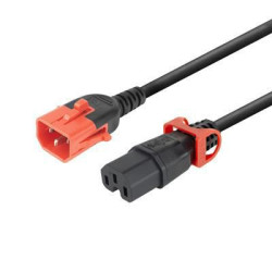 MicroConnect Powercord C14 IEC Lock+ Dual 