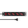 Lanview 1U 10 inch 4 port Type F/J (LVR-2MIT-SW-IT4)