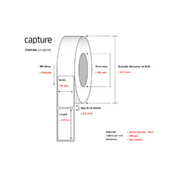 Capture Label 87x127, Core 40, (CA-LB3084)