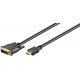 MicroConnect HDMI 19 - DVI-D M-M Cable 1m (HDM192411)