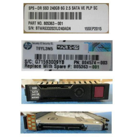 Hewlett Packard Enterprise 240GB SATA 6G SFF SC VE PLP (805363-001)