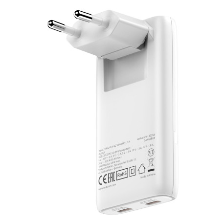 Verbatim Fold ´N´ Go GaN Charger 65W 