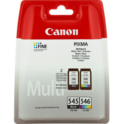  Canon Value Pack Noir(e) / Plusieurs couleurs / Blanc PG-545+CL-546