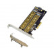 MicroConnect PCIe x4 M.2 Key NMVe SSD Adapt (MC-PCIE-X4M2)