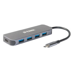D-Link USB-C to 4-Port USB 3.0 Hub with Power Delivery (DUB-2340)